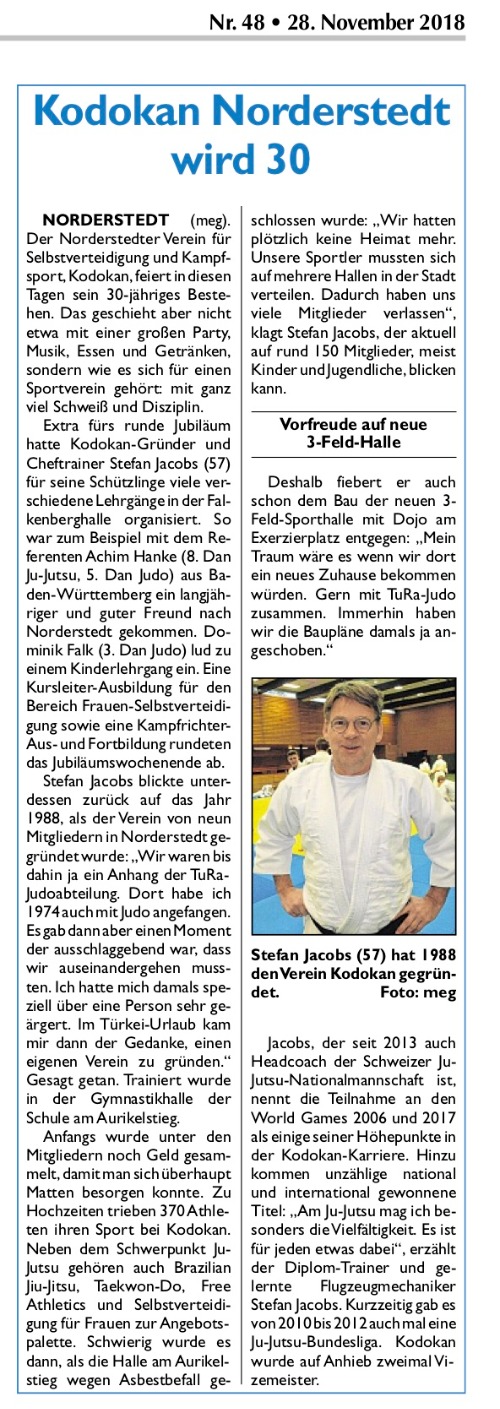 Kodokan-Jubiläum im Heimatspiegel