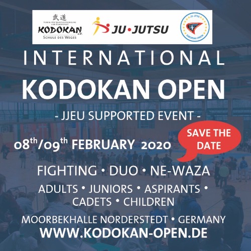 Ju-Jutsu: Internationale Kodokan Open 2020 - Meldeschluss am 26.01.2020