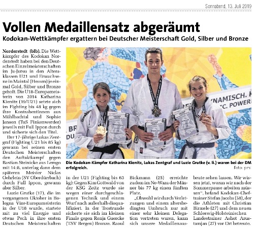 Ju-Jutsu: DEM 2019 – Bericht in „Markt Extra“